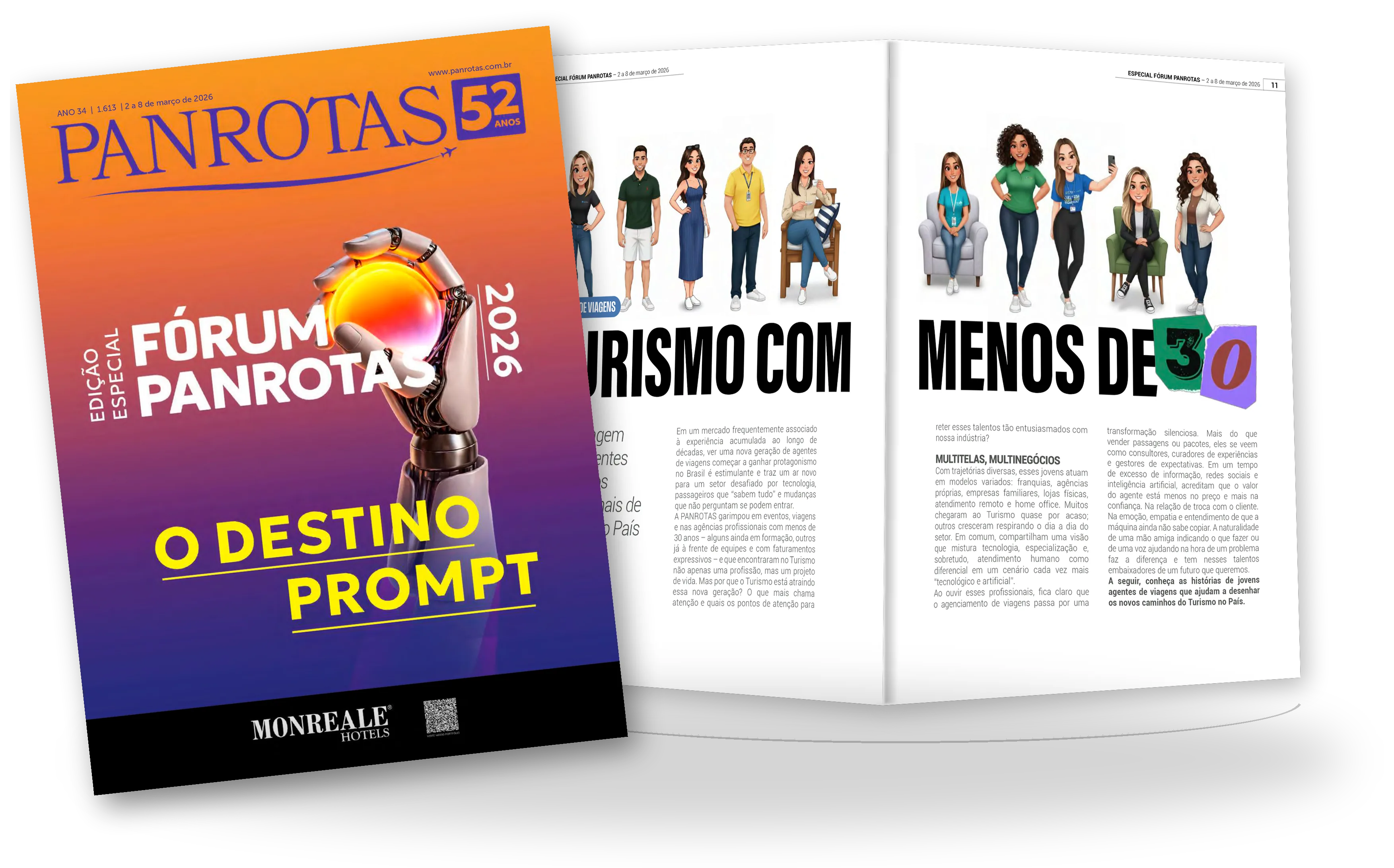 Revista Panrotas com destaque sobre turismo